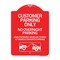 Signmission Customer Parking Only No Overnight Parking Unauthorized Vehicles Towed at Owner Expen, RW-1824-24206 A-DES-RW-1824-24206 - alternate 1